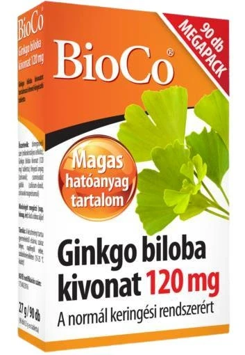 BioCo Ginkgo Biloba kivonat 120 mg Megapack tabletta 90 db