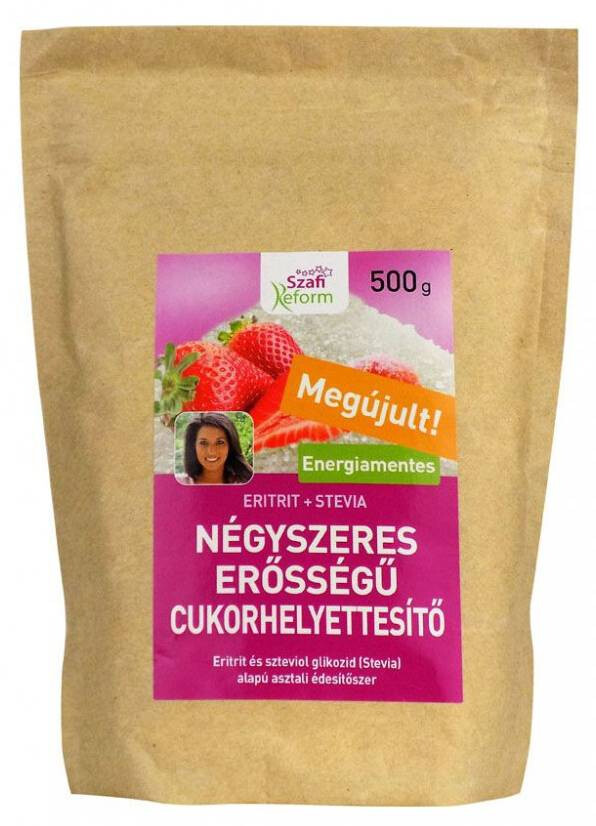 Szafi Reform paleo négyszeres erősségű cukorhelyettesítő eritrit+stevia 500g