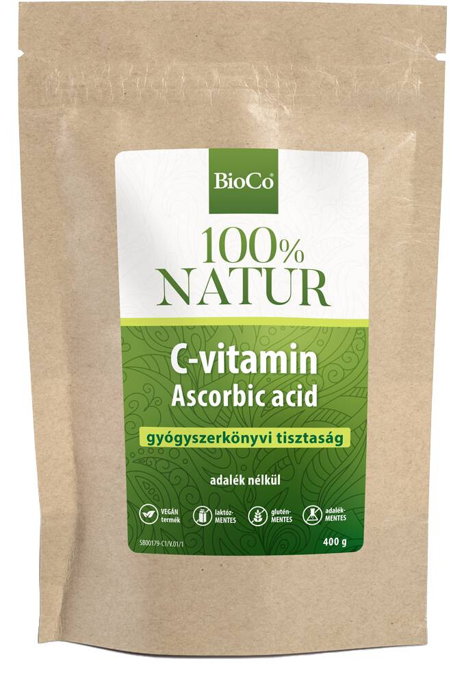 BioCo 100% NATUR C-vitamin (Ascorbic acid) tasakos por 400g
