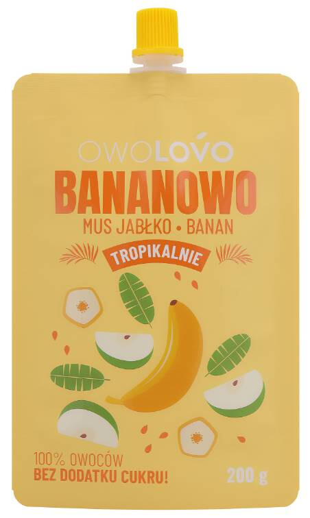 OWOLOVO Alma-banán tropical gyümölcspüré 200g