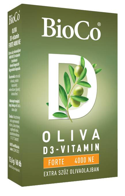 BioCo OLIVA D3-vitamin FORTE 4000 NE (lágyzselatin kapszula) 60db