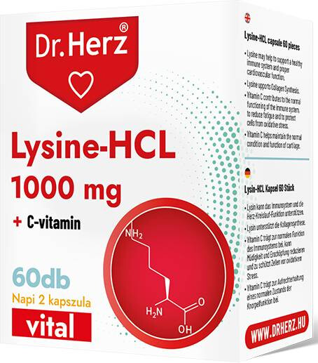 Dr Herz Lysine-HCL + C-vitamin 60 db kapszula