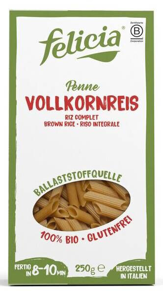 Felicia Bio barna rizs penne gluténmentes 250 g