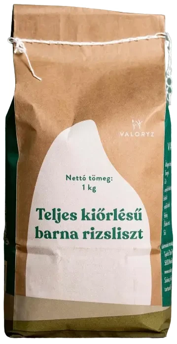 Valoryz Teljes kiőrlésű barna rizsliszt 1kg