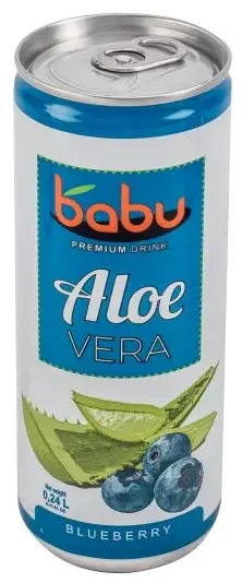 Babu Aloe Vera szénsavmentes ital Áfonya 240 ml