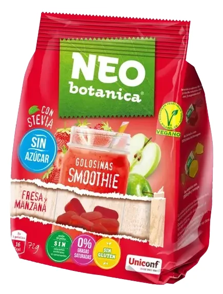 NEOBOTANICA Gumicukorka STEVIA Smoothie Eper-Alma 72g