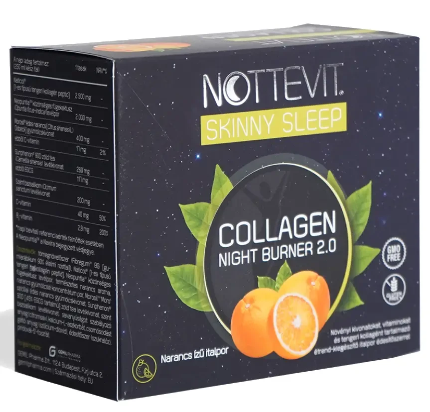 Nottevit Skinny Sleep Collagen Night Burner narancs ízű 30 tasak