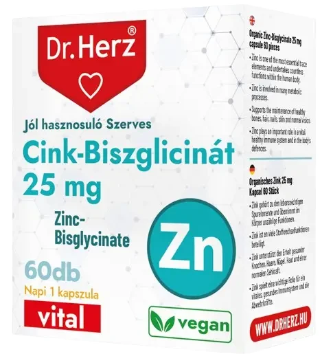Dr. Herz Cink-biszglicinát 25 mg 60 db kapszula