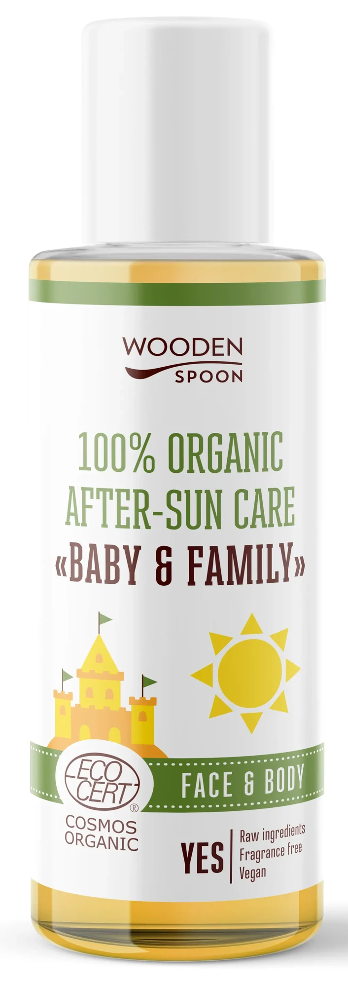 Wooden Spoon Bio napozás utáni olaj csecsemő és érzékeny bőrre 100ml