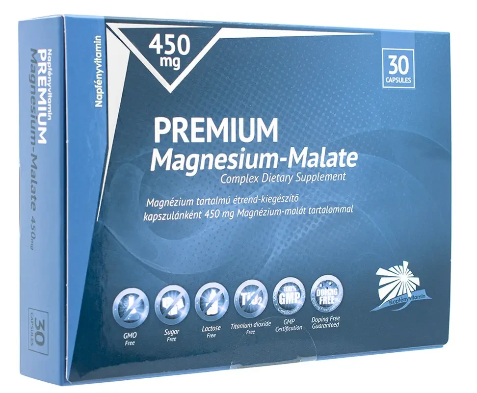 Napfényvitamin Prémium Magnézium-malát 450 mg 30db