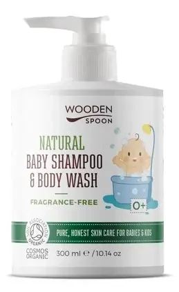 Wooden Spoon Natura Baba Sampon és Tusfürdő - Illatmentes 300 ml