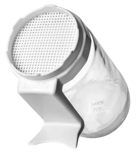 Csíráztató üvegedény fehér kupakkal 1db