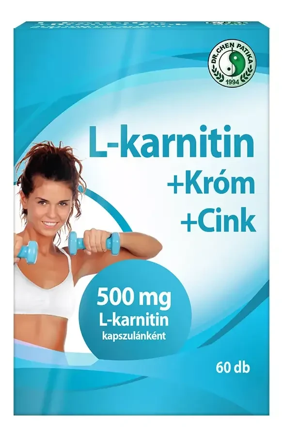 Dr. Chen L-karnitin 500mg+Króm+Cink kapszula 60db