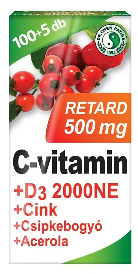 Dr. Chen C-vitamin 500mg Retard+D3+Acerola 105db