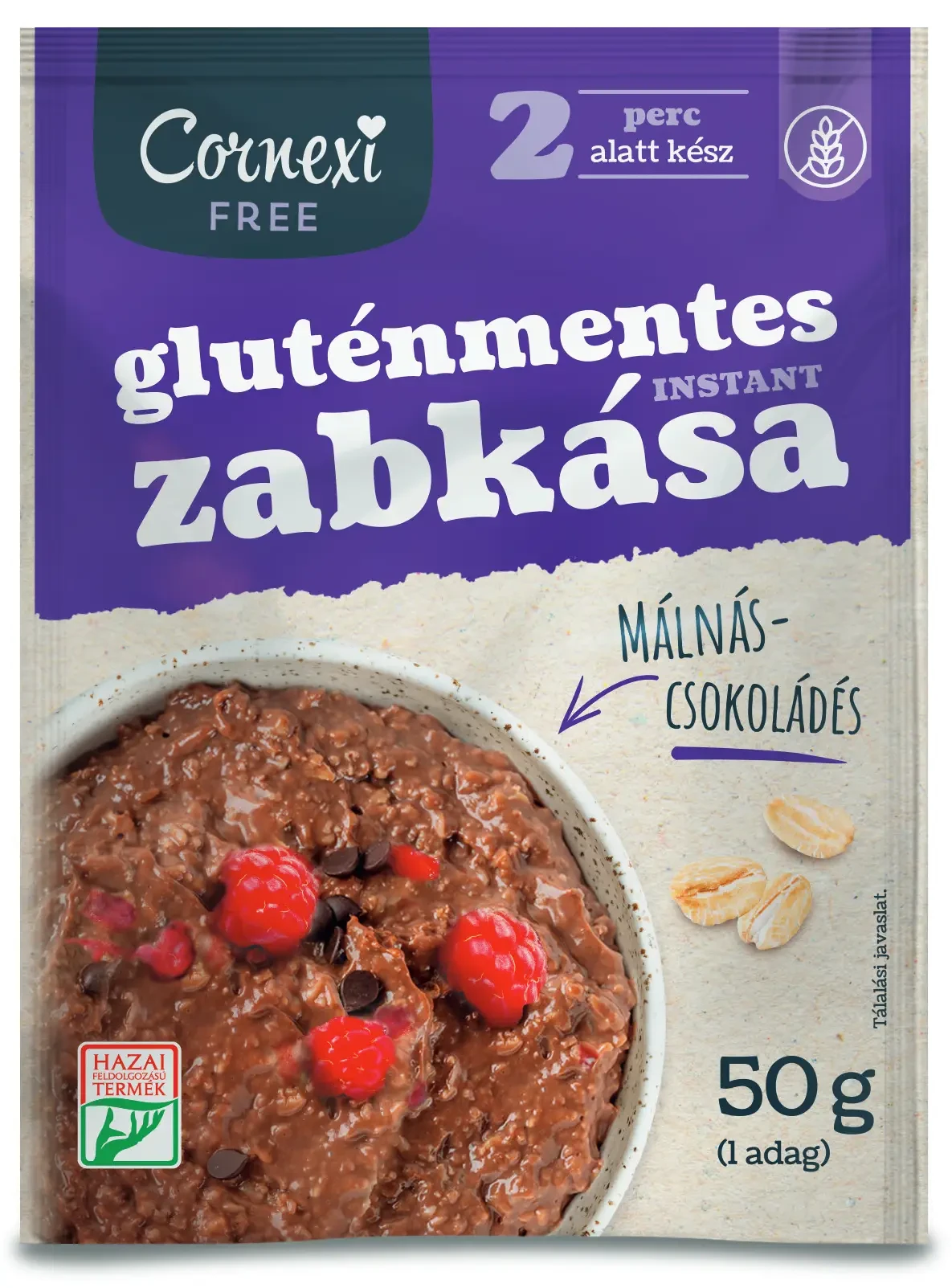 Cornexi Free Zabkása Csokoládés- Málnás Ízű Gluténmentes 50 g
