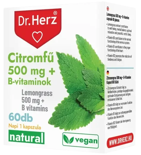 Dr. Herz Citromfű 500 mg + B vitamin 60 db