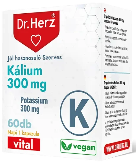 Dr. Herz Szerves Kálium 300 mg 60 db kapszula