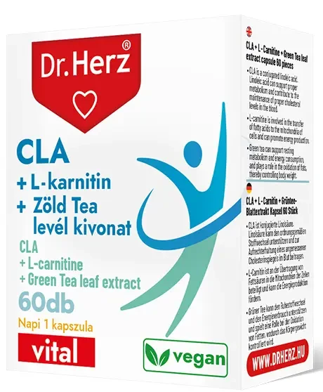 Dr. Herz CLA + L-karnitin + Zöld tea levél kivonat 60 db kapszula