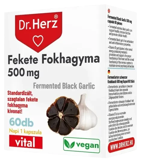 Dr.Herz Fekete Fokhagyma 500 mg kapszula 60 db