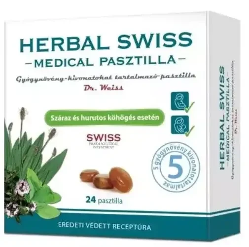 Herbal Swiss Medical pasztilla 24 db