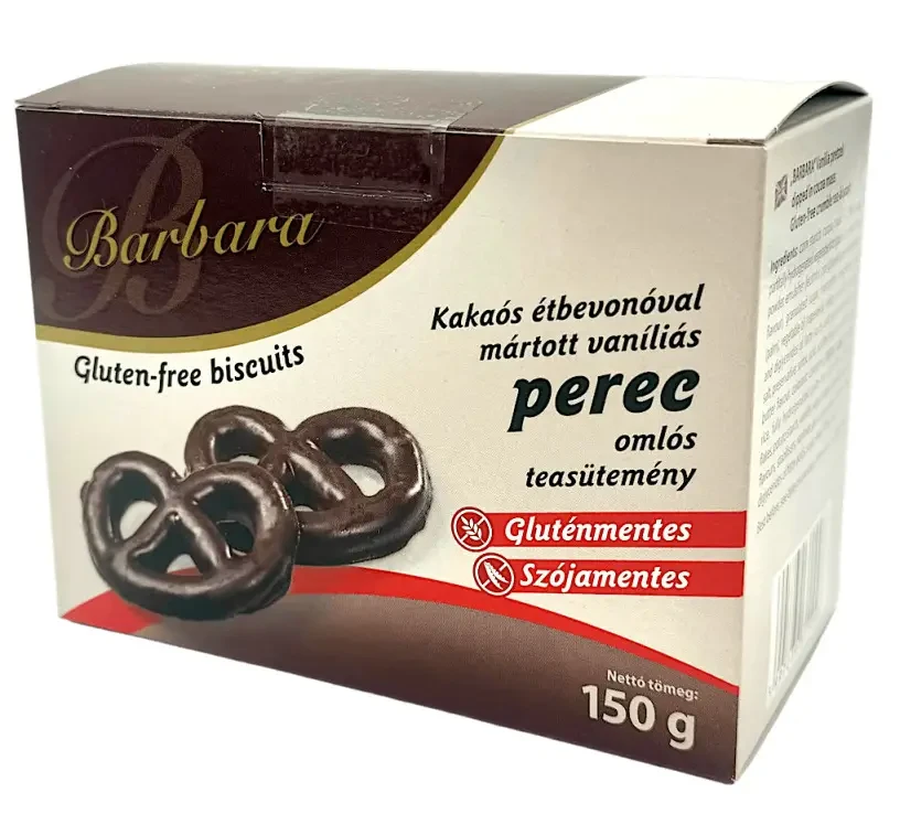 Barbara Kakaós étbevonóval mártott, vaníliás perec (Gluténmentes) 150 g