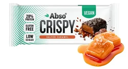 Abso Cripsy Bar Sós Karamellás Ízű Vegán Fehérjeszelet 50g