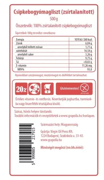 Grapoila Csipkebogyómagliszt 500 g