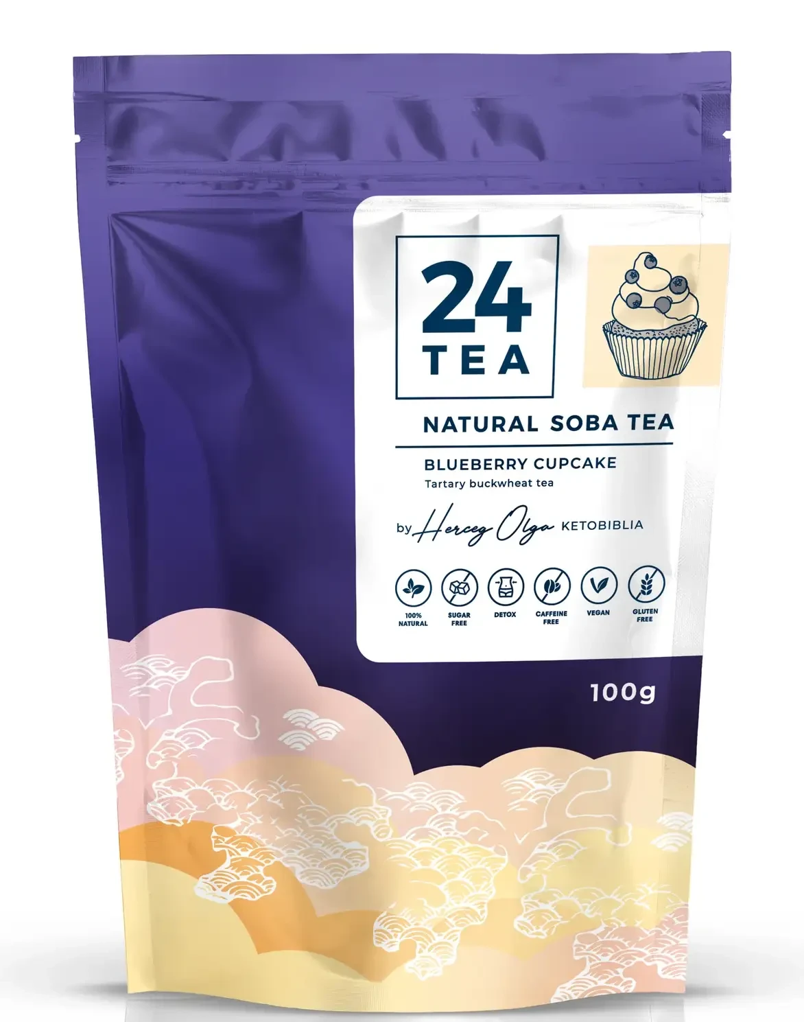 24 tea Natural Soba tea Áfonyás-vaníliás muffin ízű