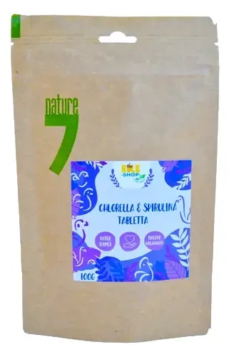 Bulkshop Chlorella & Spirulina tabletta 100g