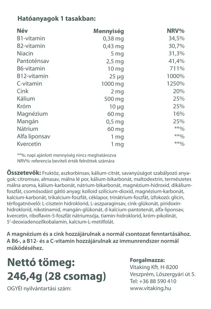 Vitaking Vitadrink 28 csomag