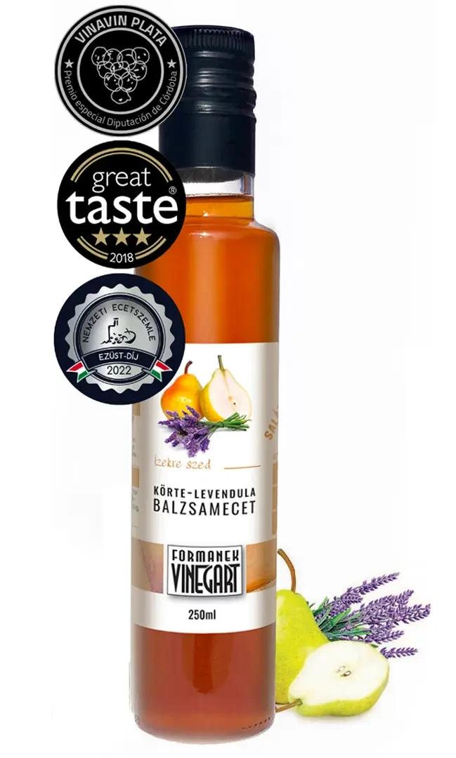 Formanek Vineg'art Meggy-menta balzsamecet 250 ml-Körte-levendula balzsamecet csomag 250 ml