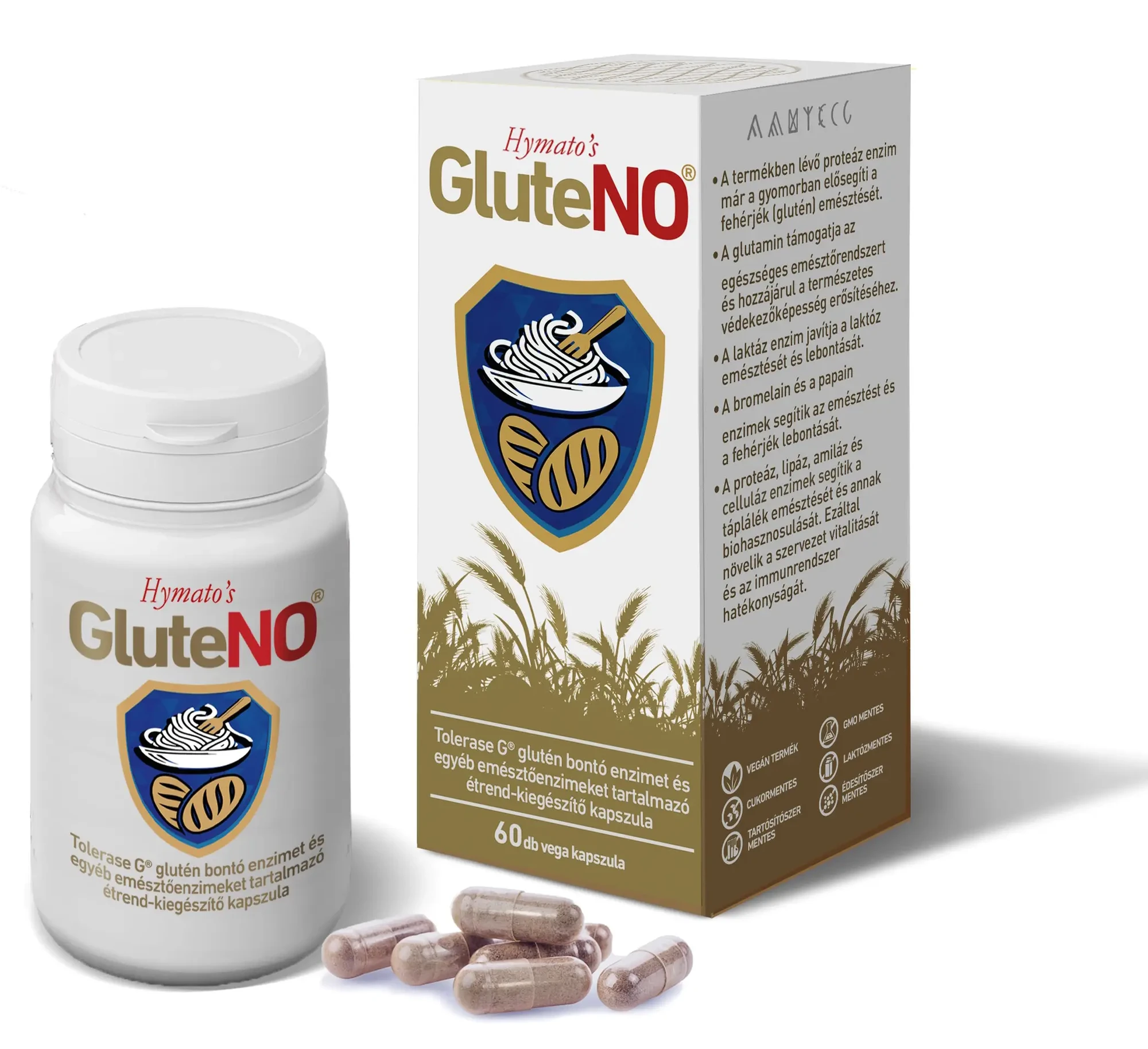 Hymato's GluteNo 60 db vega kapszula