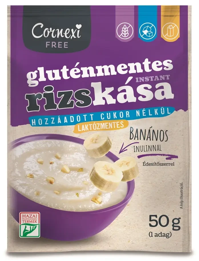 Cornexi Free Glutén- és laktózmentes banános rizskása 50 g