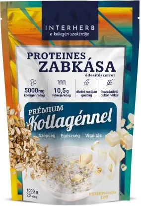 Interherb Proteines zabkása (Fehércsoki Ízű) Prémium kollagénnel 1000g