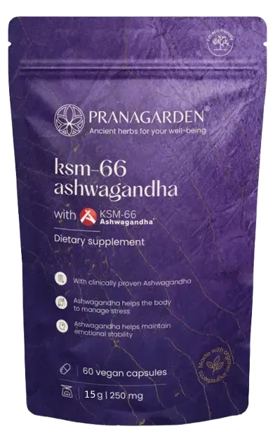 Pranagarden KSM-66 Ashwagandha-gyógynövény kapszula 60 db