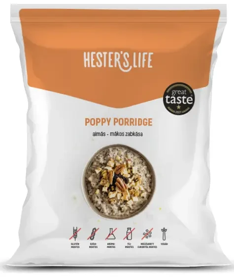Hester's Life Poppy porridge 50g - almás mákos zabkása
