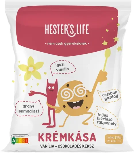 Hester's Life zabkása 50g - vaníliás-kekszes krémkása