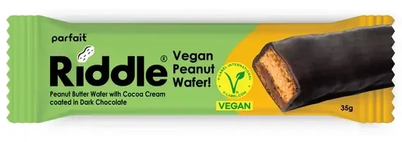 Riddle Vegán mogyoróvajas ostyaszelet kakaókrémmel 35g