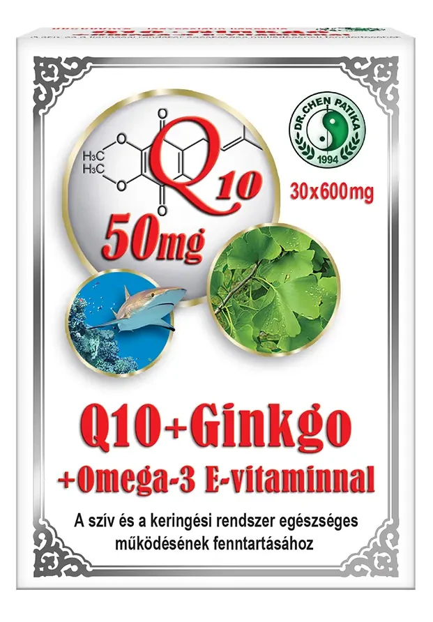 Dr. Chen Q10 50mg Ginkgo Omega-3 kapszula 30 db