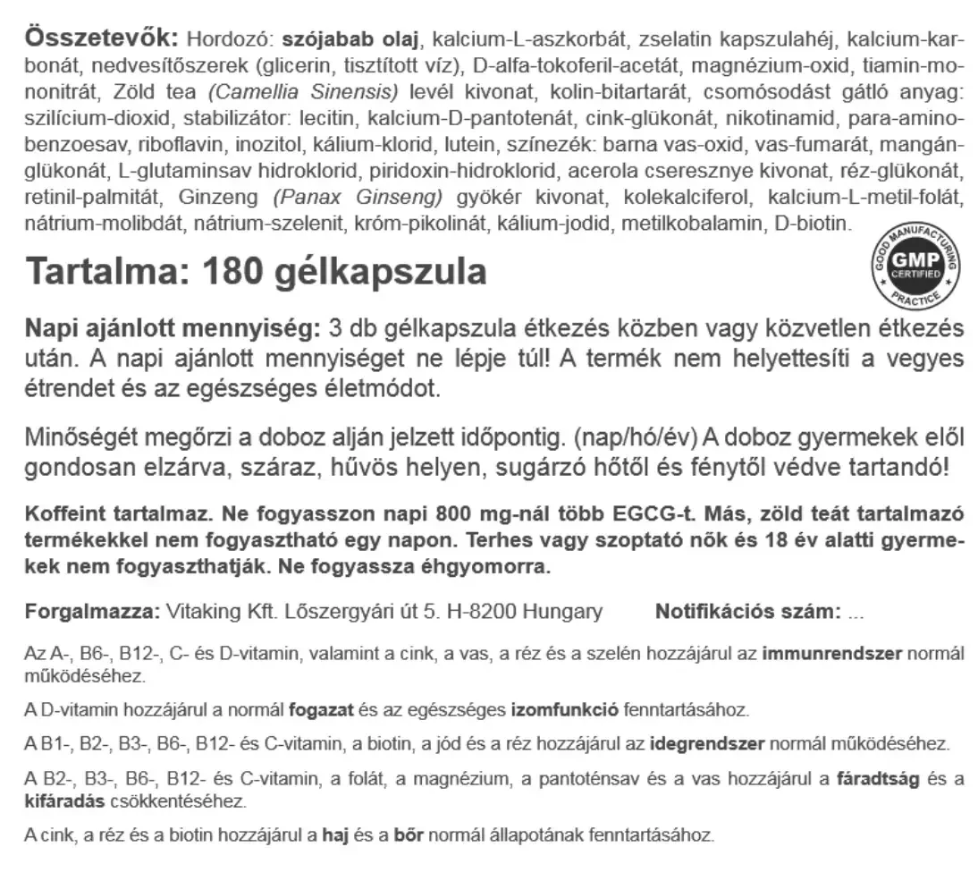 Vitaking Multi Liquid Plus 180 db