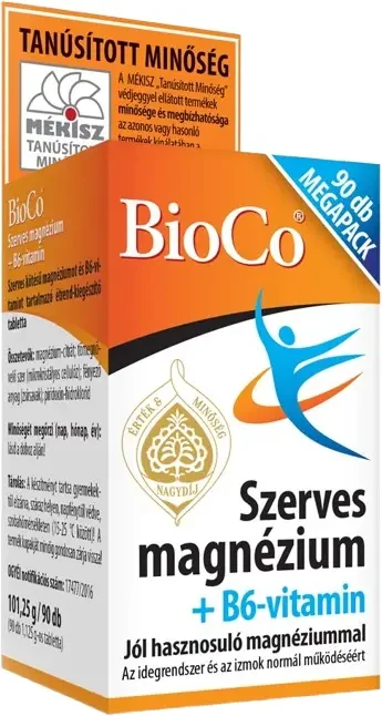BioCo Szerves magnézium + B6 Megapack tabletta 90db