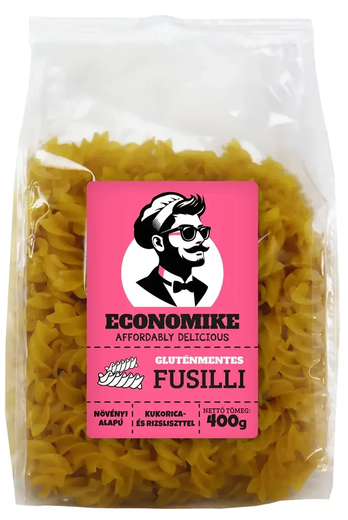 Economike Gluténmentes kukorica-rizs tészta orsó (fusilli) 400 g