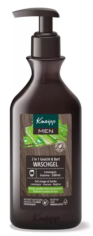 Kneipp MEN - 2 in 1 Intenzív szakáll & arctisztító gél 250ml