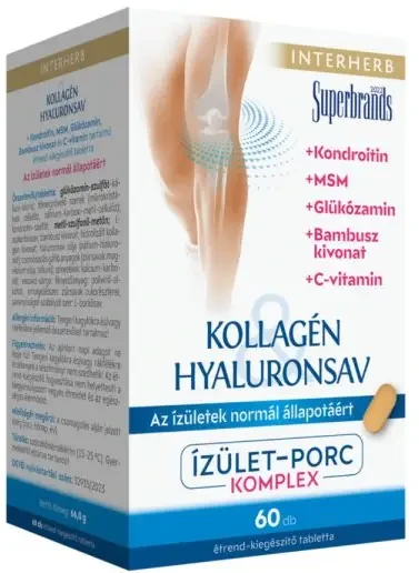 Interherb Kollagén & Hyaluronsav Porcépítő tabletta 60 db