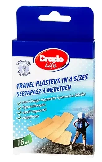 Bradolife sebtapasz - Travel 4 féle méretben 16 db