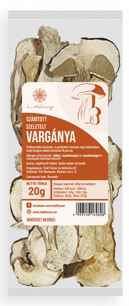 Szárított vargánya szeletelt 20g