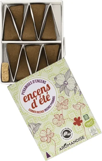 Aromandise Summer - Citronella-Geránium füstölőkúp 10 db + tartó