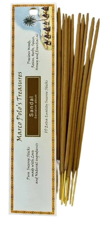 Marco Polo - Fehér szantálfa (Santalum album) füstölőpálcika 10 db/csomag