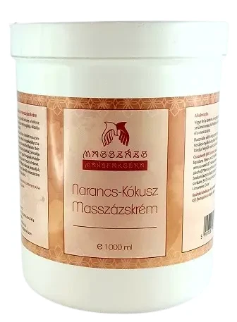 Masszázs Manufaktúra Narancs-Kókusz masszázskrém 1000ml
