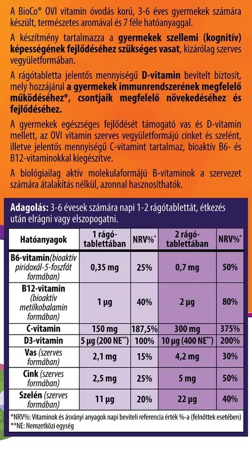 BioCo Ovi vitamin rágótabletta 90db